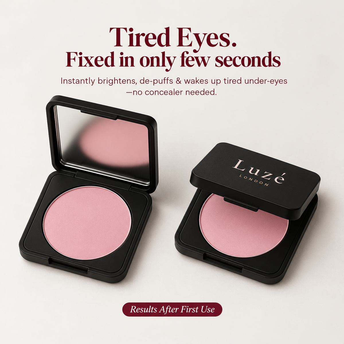 Luzé London Under Eye Brightener, two compacts